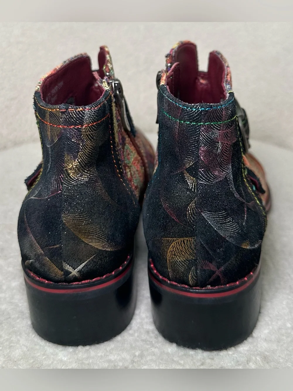 L’Artiste by Spring Step Georgiana-Scope Leather Ankle Booties Boho US 6.5-7